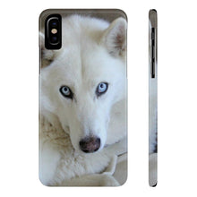 Slim Phone Case, White Siberian Husky Phone Case